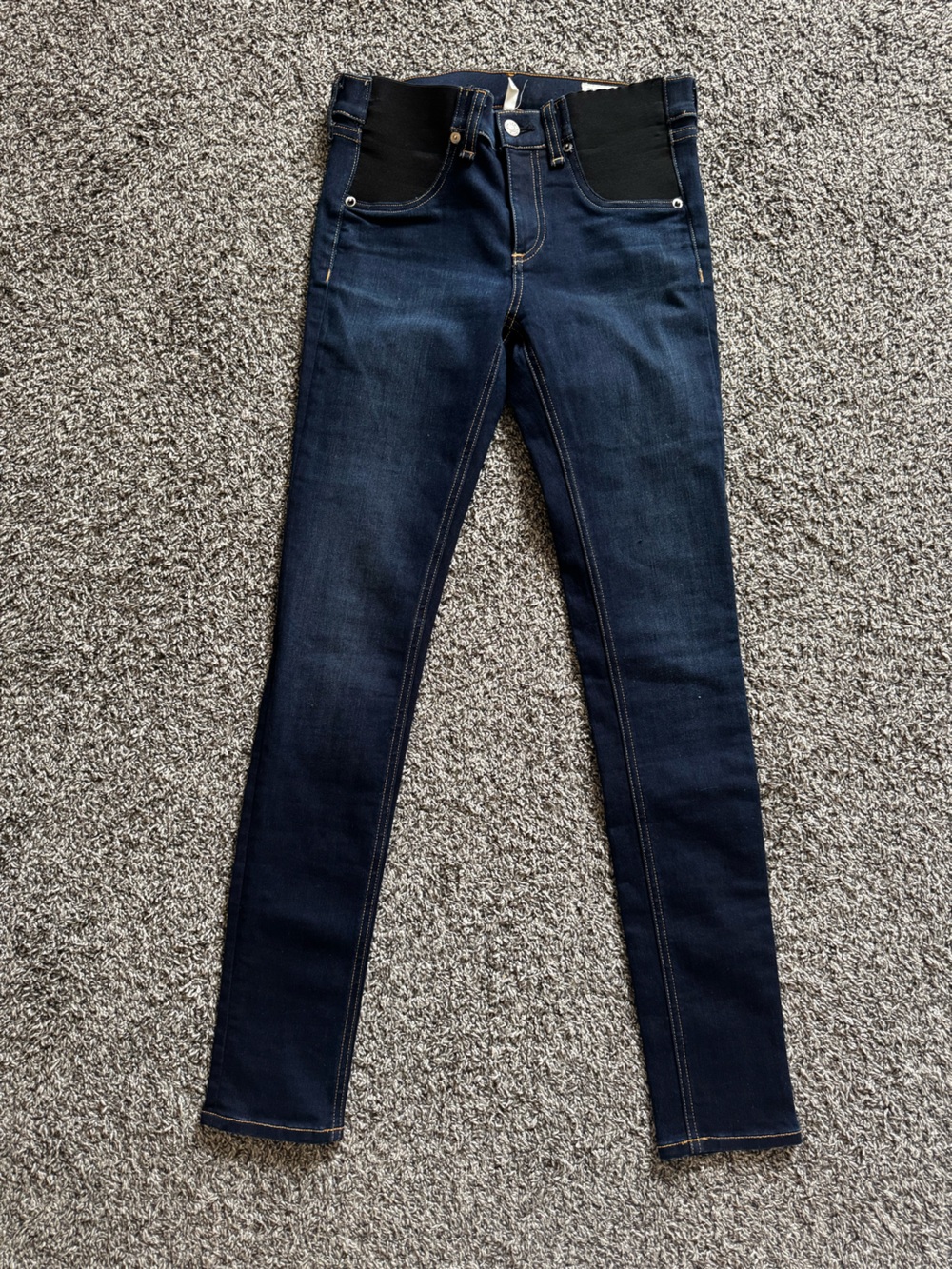 Rag & Bone Maternity Skinny Jeans Dark Medium Wash Stretch Belly Band 26